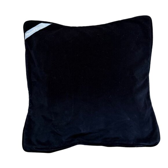 Black Velvet Swarovski Crystal Skull Butterfly Pillow Cover – 20x20 - Picture 2 of 3